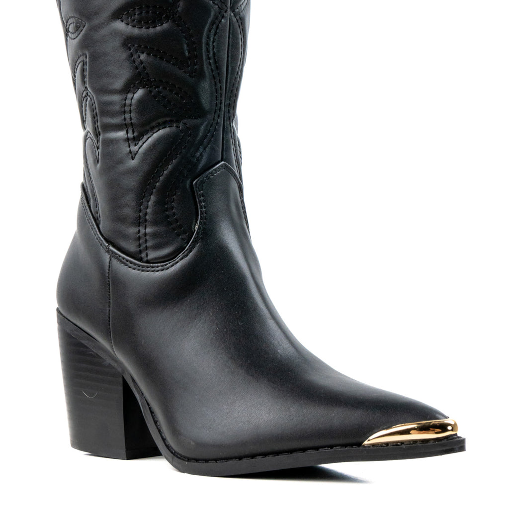 Botas Vaqueras Negras Kate