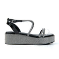 Sandalias Negras con brillos Shine