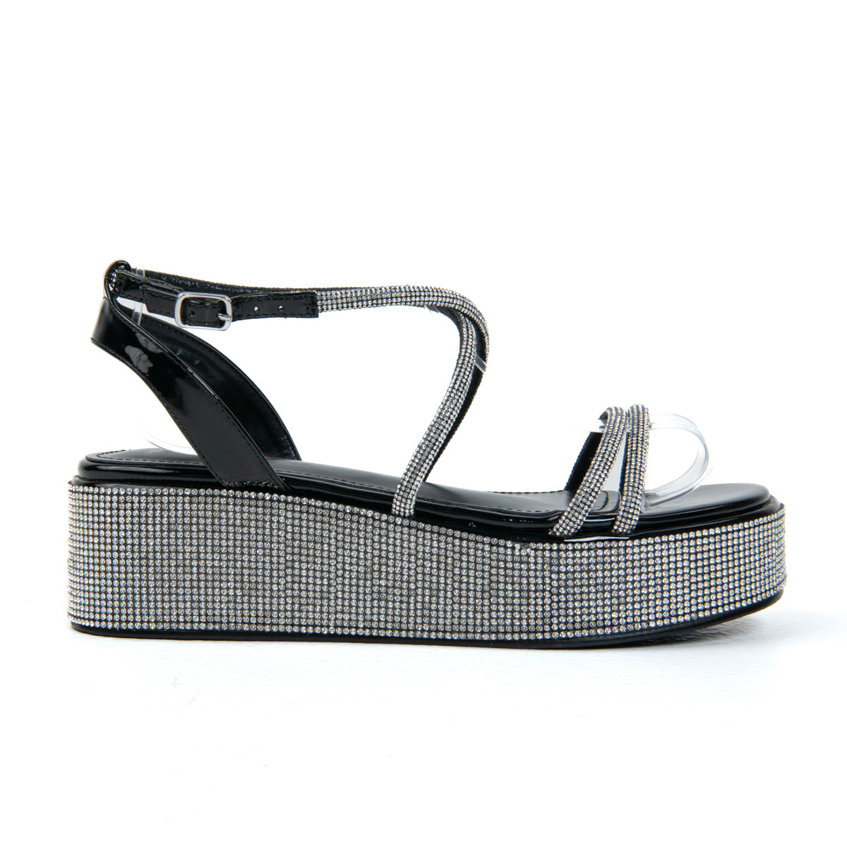 Sandalias Negras con brillos Shine